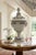 Ceramic Large Mid-Century Italian White Glazed Ceramic Covered Urn With Cherub Medallions For Sale - Image 7 of 11
