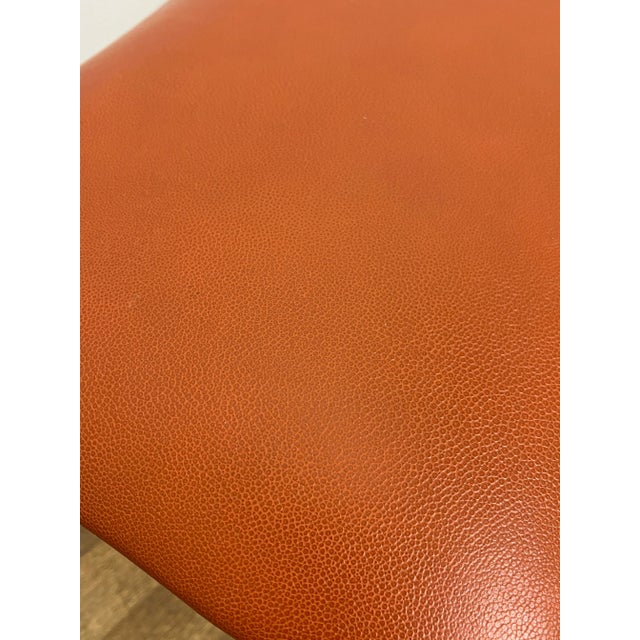 C. 1960s Danish Teak and Leather Stools or Ottomans - a Pair For Sale In Boston - Image 6 of 8