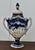 Italian Italian Ceramic Lidded Urn Capodimonte Cobalt Blue Gold Relief Cherubs 70s For Sale - Image 3 of 16