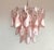 Mid-Century Modern Italian Vintage Pink Murano Glass Lattimo Rondini Chandelier, 1990s For Sale - Image 3 of 17