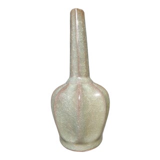 Chinese Antique Porcelain Qing Dynasty Longquan Ware Celadon Vase For Sale