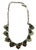 What a fabulous set! Vintage 1950’s geometric green thermoset lucite stones with gold-tone chain. The earrings are classic...