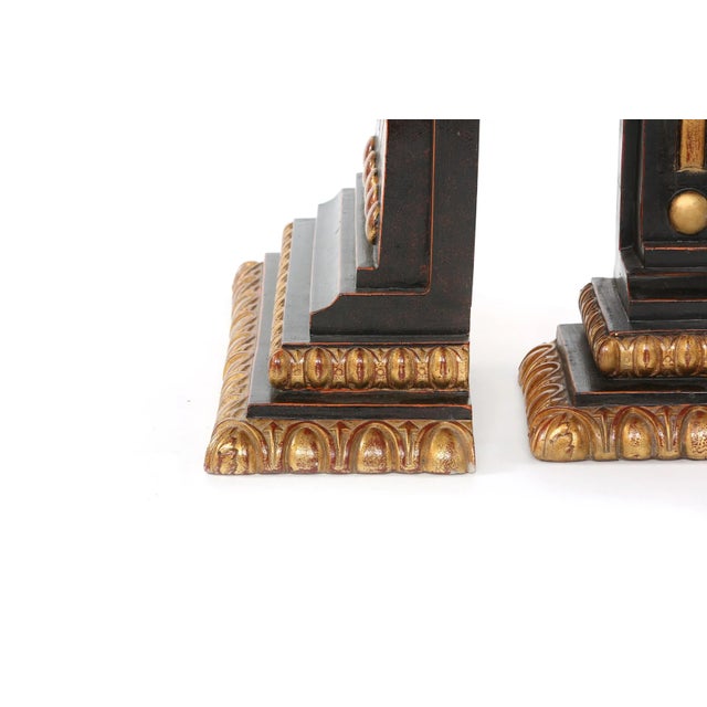 Mid 20th Century Mid-20th Century Gilt Bronze Pedestal / Side Tables For Sale - Image 5 of 11