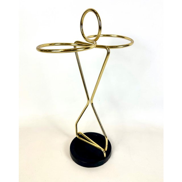 Mid-Century Austrian Cast Iron and Brass Umbrella Stand, 1960s For Sale - Image 10 of 10