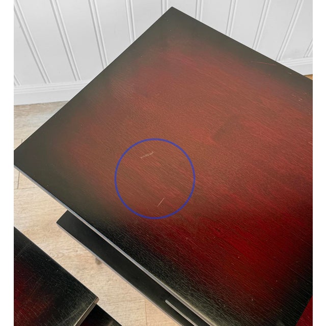 Mid-Century Mahogany Sunburst Bentwood 3-Tier End Tables - A Pair For Sale - Image 13 of 13