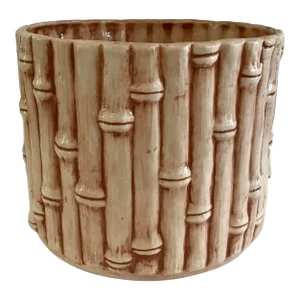 Faux Bamboo Ceramic Cachepot