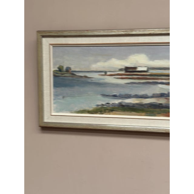 Mid-Century Modern Sven Persson, Hut on the Coast, 1960s, Oil on Canvas, Framed For Sale - Image 3 of 14