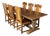 Antique Elizabethan Jacobean Style Oak Refectory Dining Table and Chairs, 1900, Set of 7 For Sale
