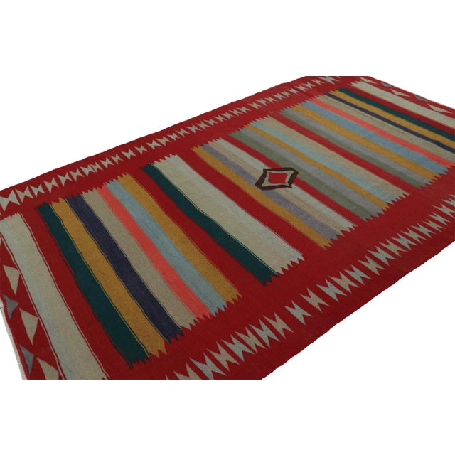 This vintage 6x10 Persian Kilim is a mid-century tribal rug - latest to join our Kilim & Flatweave collection. On the...
