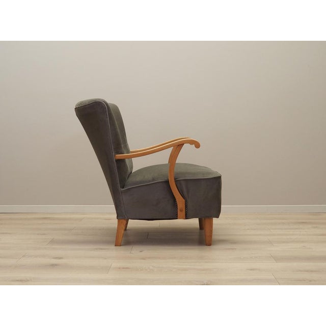 Vintage Danish Beech Armchair, 1960s For Sale - Image 9 of 18