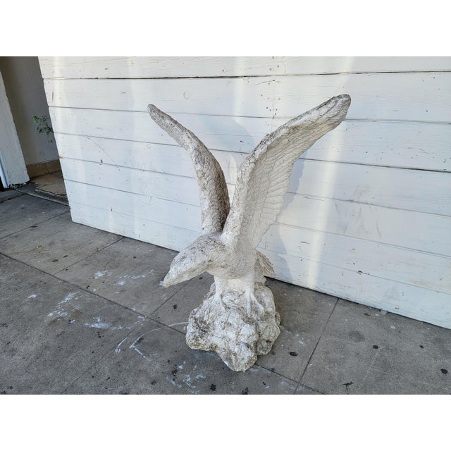 Vintage Concrete Eagle Statue Chairish