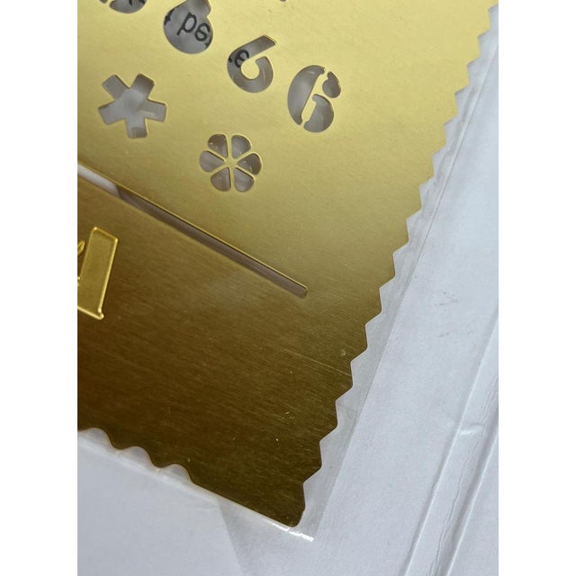 British The Eclectic Copycat Brass Stencil Typeface Tool A from Tom Dixon For Sale - Image 9 of 16