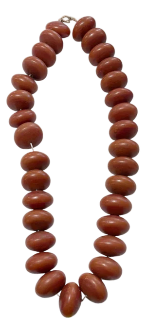 Vintage Jumbo African Copal Amber Trade Beads Phenolic Resin 2" W