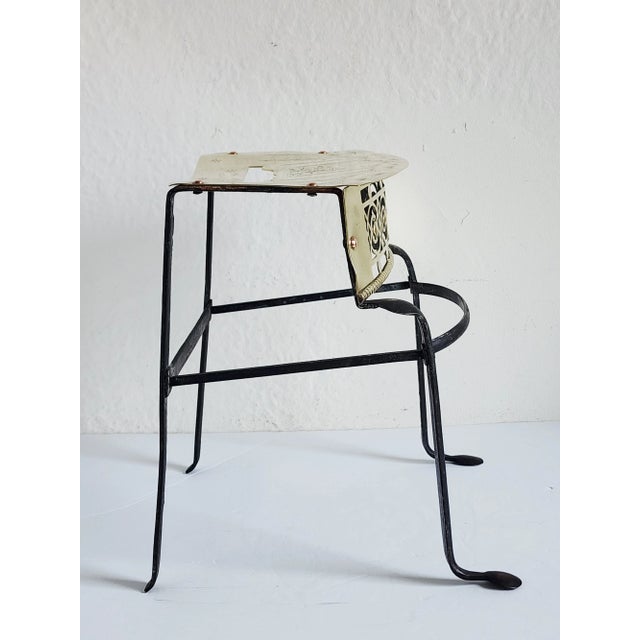 Late 19th Century Antique 19th Century Victorian Brass & Iron Trivet Footman For Sale - Image 5 of 11