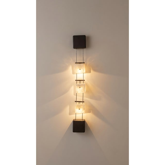 Vintage Italian Three-Light Wall Lamp by Murano for La Murrina, 1980s For Sale - Image 9 of 9