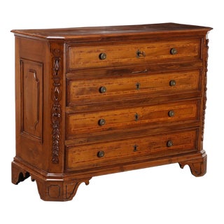 Antique Baroque Chest of Drawers in Walnut For Sale
