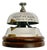 Vintage French Riviera Nickel & Mahogany Reception Desk Bell From Hotel De Paris in Monaco For Sale