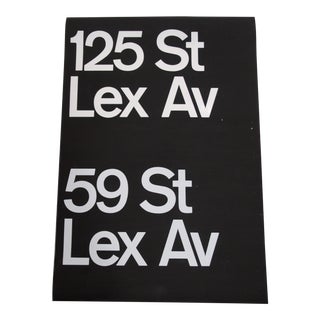 1980s Americana New York City Subway Sign For Sale