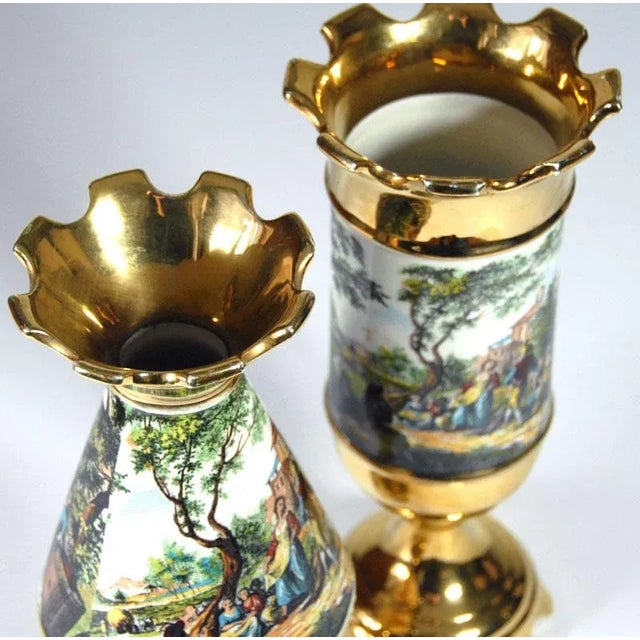 Italian Porcelain Vases from SSF, 1950s, Set of 2 For Sale - Image 4 of 9