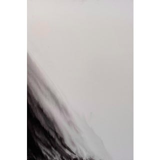 Fog Rising by Sara Melzer | Ink on Canvas Abstract depiction of fog in a muted landscape. For Sale
