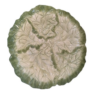 Vintage Fitz and Floyd Classics Lettuce Cabbage Leaf Vegetable Serving Platter For Sale