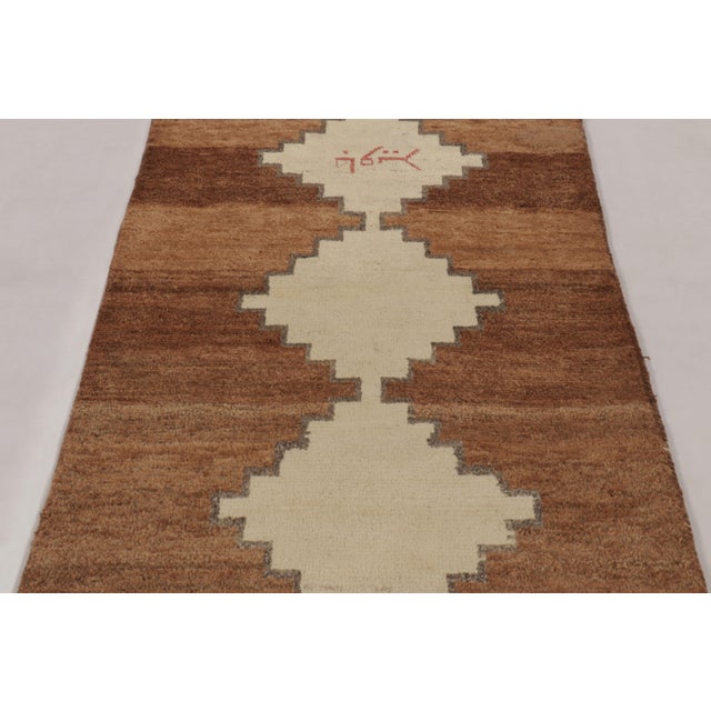 Rug & Kilim Vintage Persian Gabbeh Runner Rug With Geometric Medallions - Rug & Kilim For Sale - Image 4 of 10