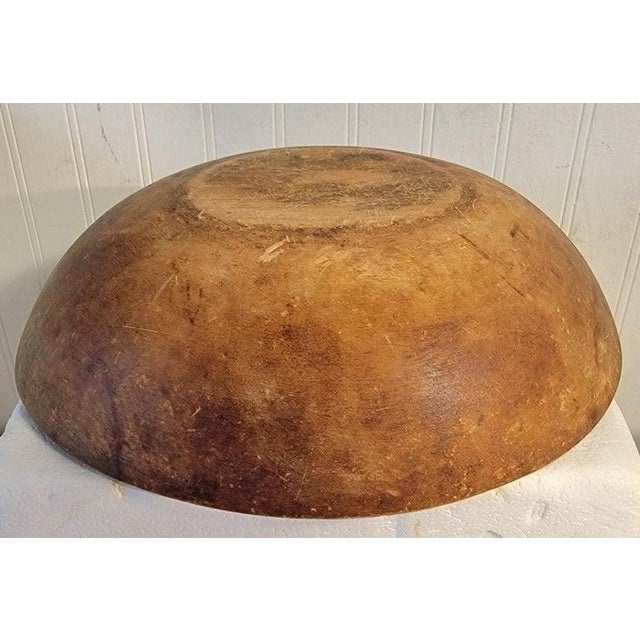 19Thc Hand Carved Wooden Bowl For Sale - Image 4 of 5