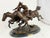 American Late 20th Century Frederic Remington “The Wounded Bunkie” Bronze Western Sculpture on Marble Base For Sale - Image 3 of 5