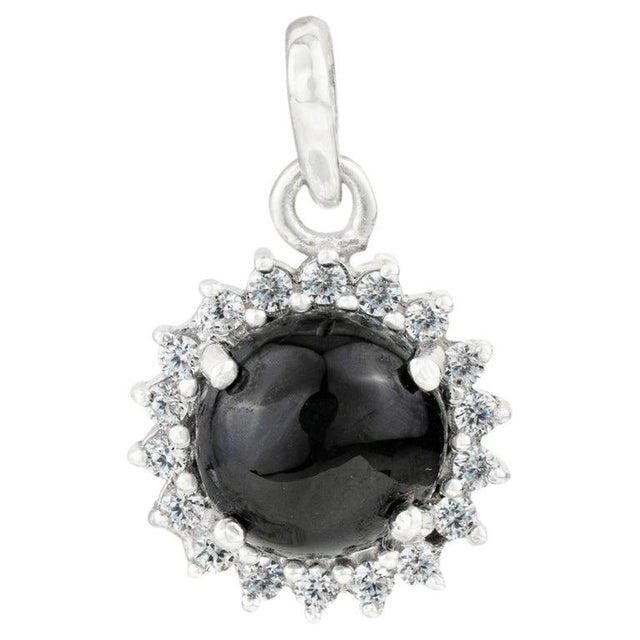 Not Yet Made - Made To Order Antique Finish Black Star & Zircon Pendant With Prong Setting For Sale - Image 5 of 12