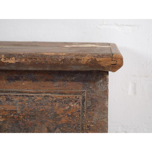 Antique Wood Chest, 1830s For Sale - Image 12 of 18