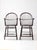Exceptional pair of antique Windsor billiard chairs, distinguished by their impressive tall scale and elegant continuous-...