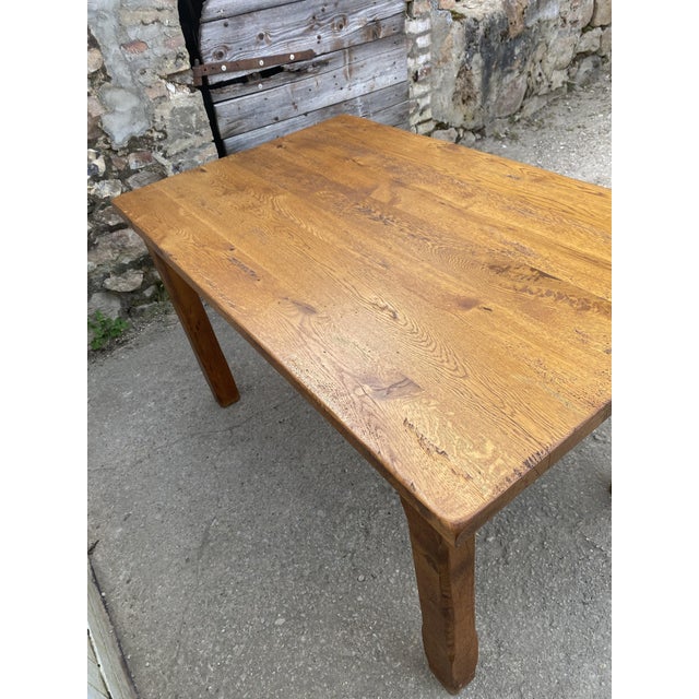 Vintage Farmhouse Dining Table in Oak, 1950 For Sale - Image 11 of 18
