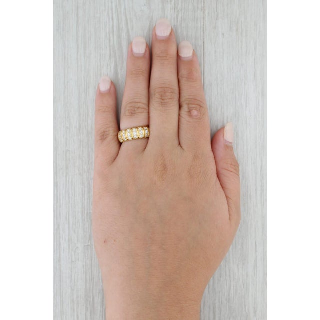 Gold 1ctw Diamond Ring 18k Yellow Gold Size 5.75 Anniversary Wedding Band For Sale - Image 8 of 8