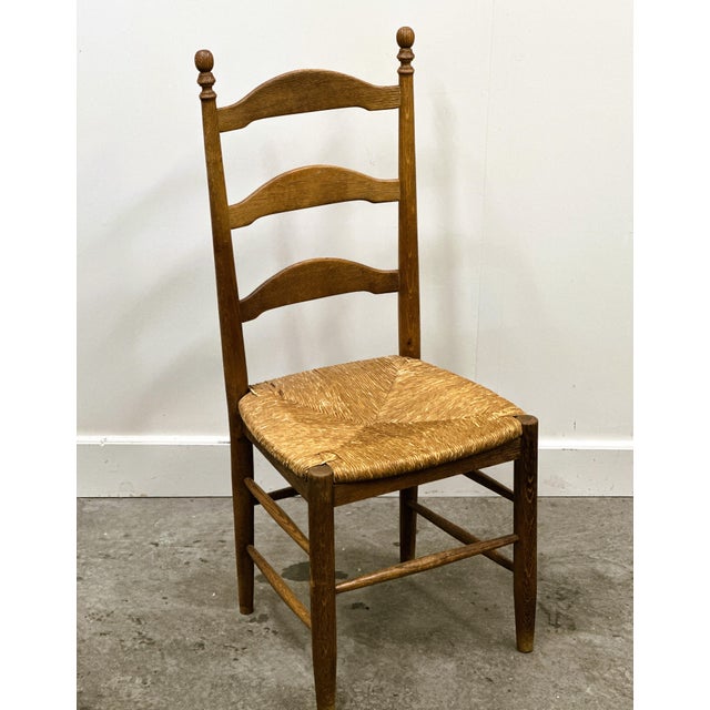 French Farmhouse Country Dining Chairs in Oak, 1970s, Set of 6 For Sale - Image 6 of 8