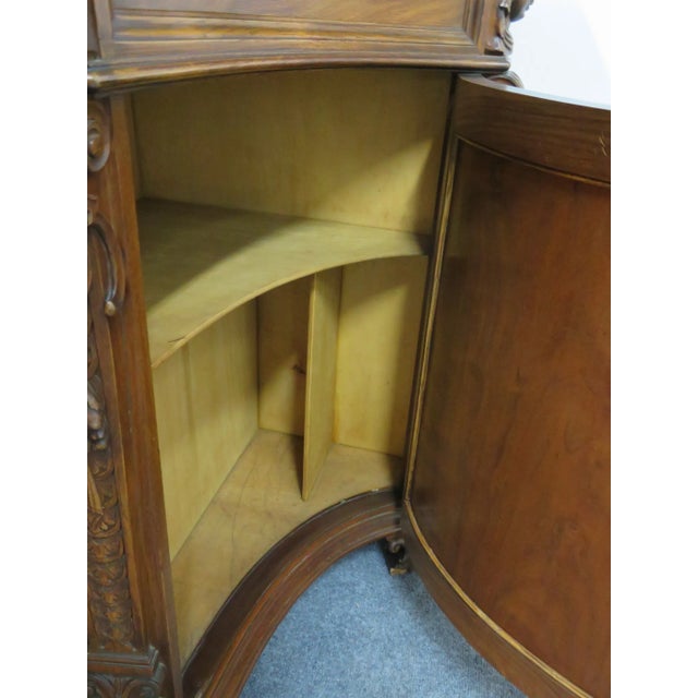 Italian Style Walnut Figural Carved Commode For Sale - Image 10 of 12