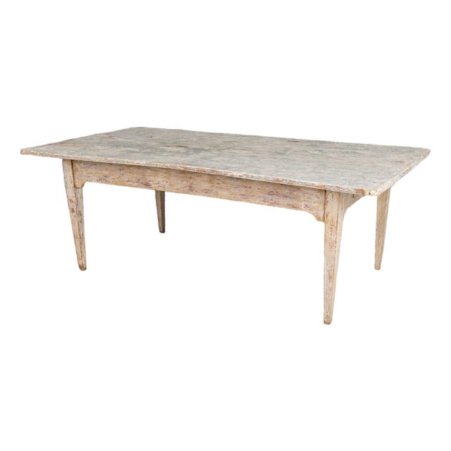 19th C. Italian Table From a Convent in Original Paint For Sale