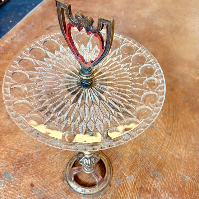 Mid 20th Century Mid 20th Century Hollywood Regency Pedestal Accent Table With Art Deco Influence For Sale - Image 5 of 12