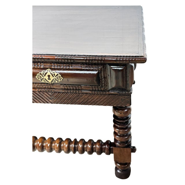 18th Century Portuguese Hand Carved and Turned Rosewood Coffee Table For Sale In San Francisco - Image 6 of 9