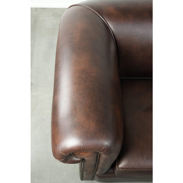 Chesterfield Sofa and Chair in Cowhide Leather, Set of 2 For Sale - Image 18 of 18