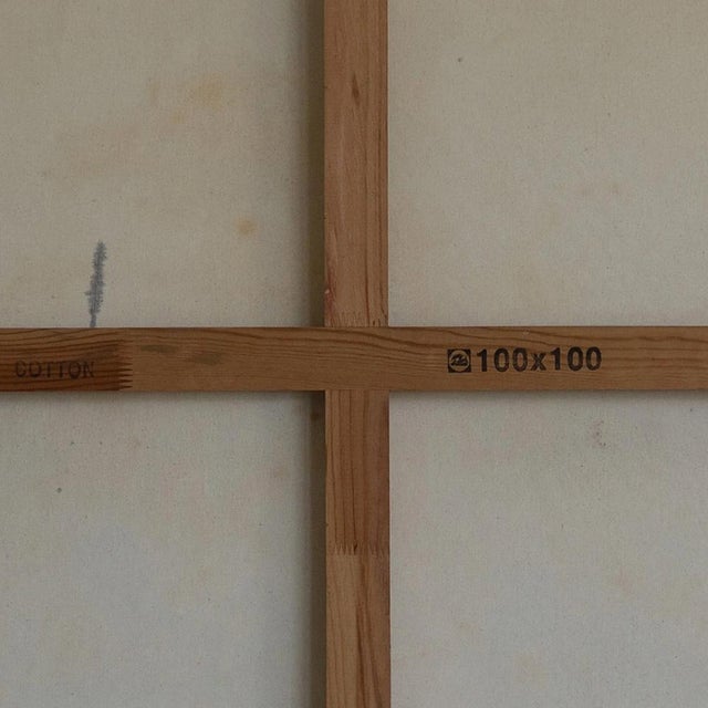 Abstract Composition, Original Mixed Media on Canvas, 2000s For Sale - Image 7 of 8