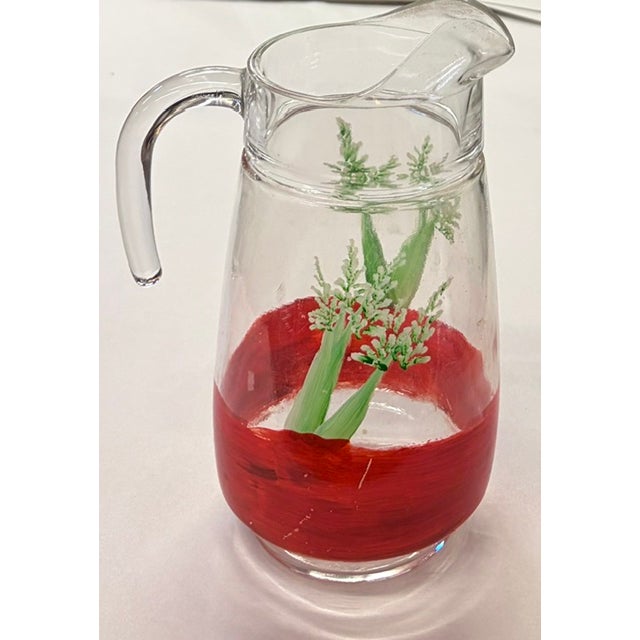 Mid Century Bloody Mary Cocktail Serving Et - Pitcher and Glasses For Sale - Image 4 of 6