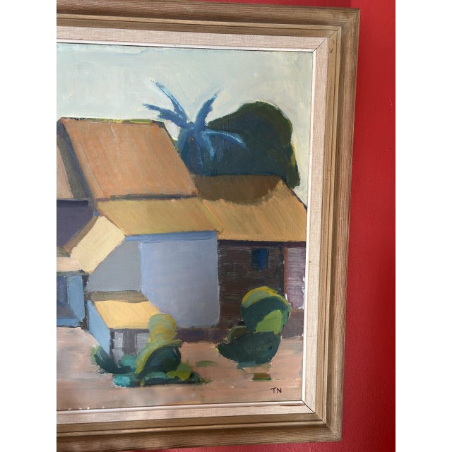 Tage Nilsson, Spanish House, 1960s, Oil on Canvas, Framed For Sale - Image 8 of 13