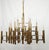 Chrome Massive Vintage Gold & Chrome Gaetano Scolari Chandelier 21 Light Chandelier For Sale - Image 8 of 13