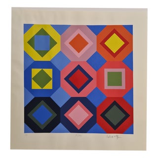 Victor Vasarely, Folkokta, 20th Century, Silk-screen For Sale