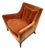 Mid-Century Modern Lounge Chair With Orange Velvet Upholstery For Sale