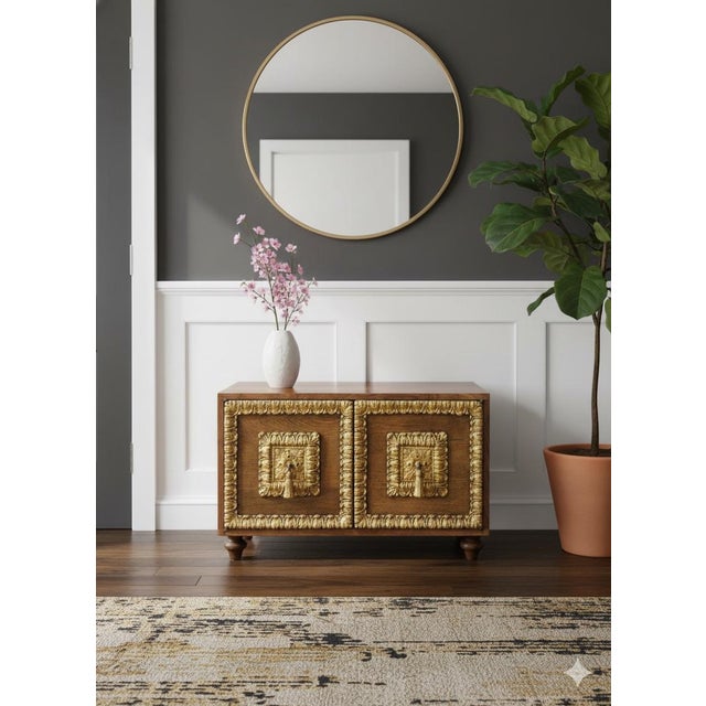 Vintage Hollywood Regency Carved Giltwood Cube Console or Coffee Table For Sale - Image 11 of 12