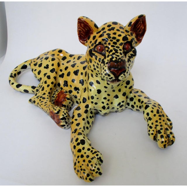 Vintage Ceramic Cheetahs A Pair Chairish