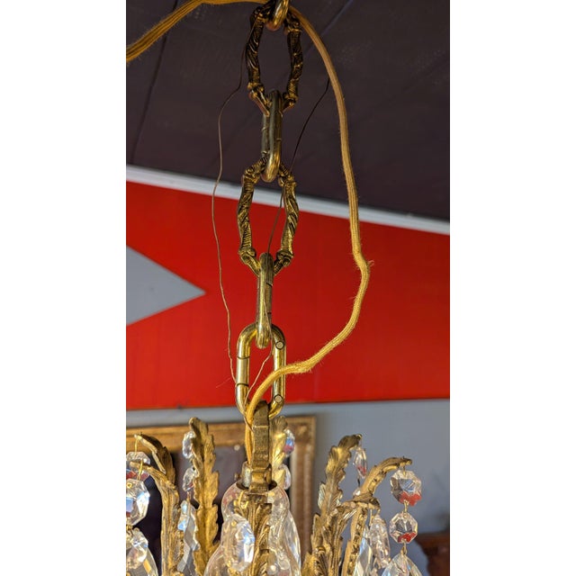 Early 20th Century Large Brass Chandelier For Sale - Image 11 of 12