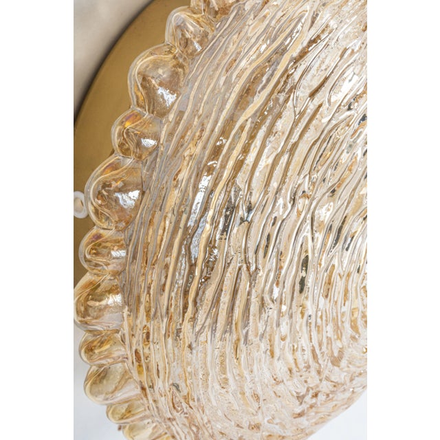Amber Glass Sconces in Thumbprint Shape, Germany, 1970s, Set of 2 For Sale - Image 4 of 8