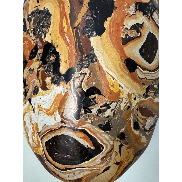 Boho Scagliola Tortoise Shell Wall Sculpture For Sale - Image 4 of 6